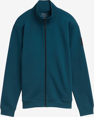 TOM TAILOR DENIM Кофта на молнии в Зеленый: спереди