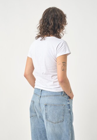 Cleptomanicx T-Shirt 'Slim Tee Ligull Slim' in Weiß