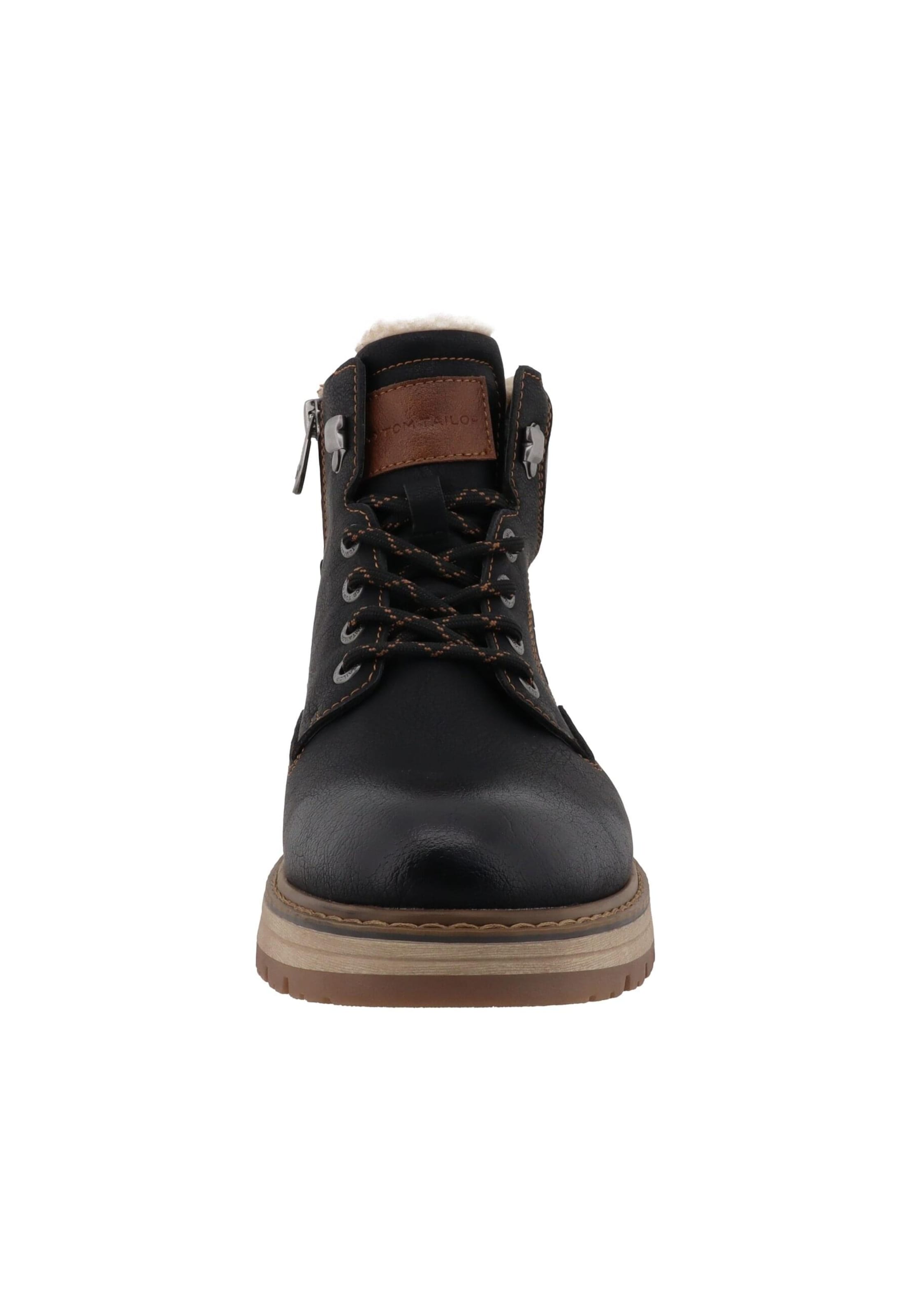 Boots stringati di TOM TAILOR in nero