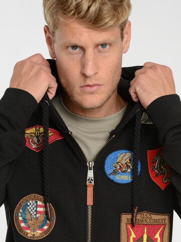 TOP GUN Sweatjacke 'TGD1707' in Schwarz