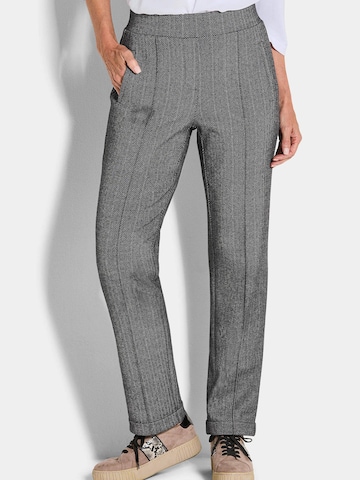 Regular Pantalon à plis 'Carla' Goldner en noir : devant