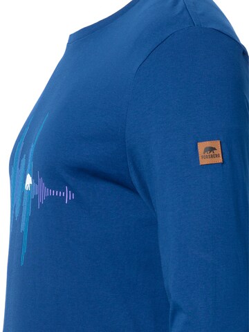 FORSBERG Sweatshirt 'Longsleeve mit Audiowelle' in Blue