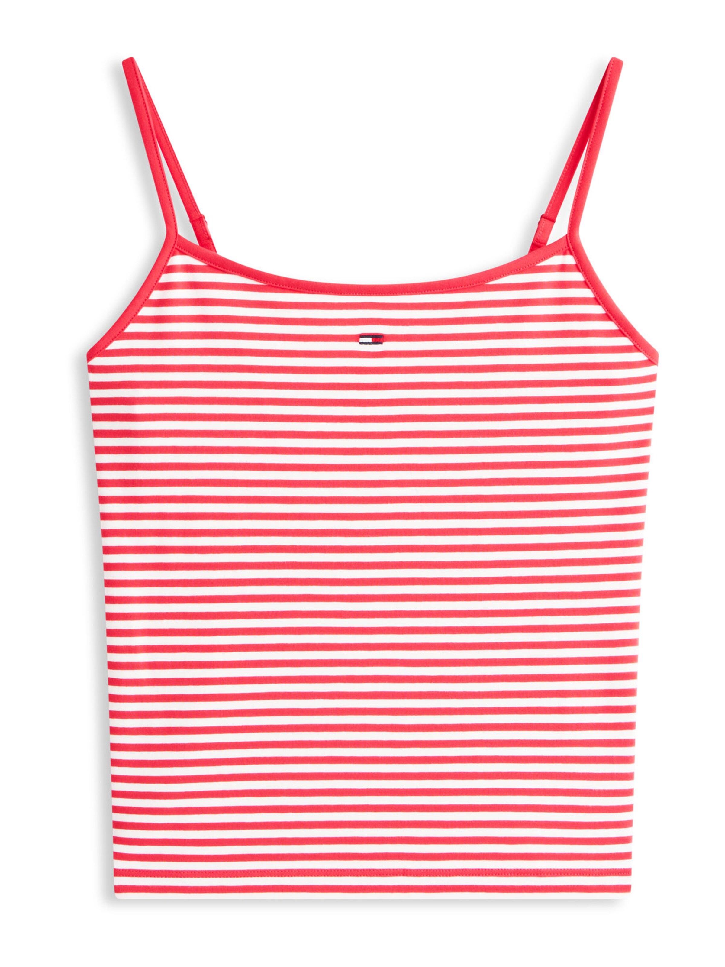 Tommy Jeans Top 'ESSENTIAL' in Rot: Vorderseite