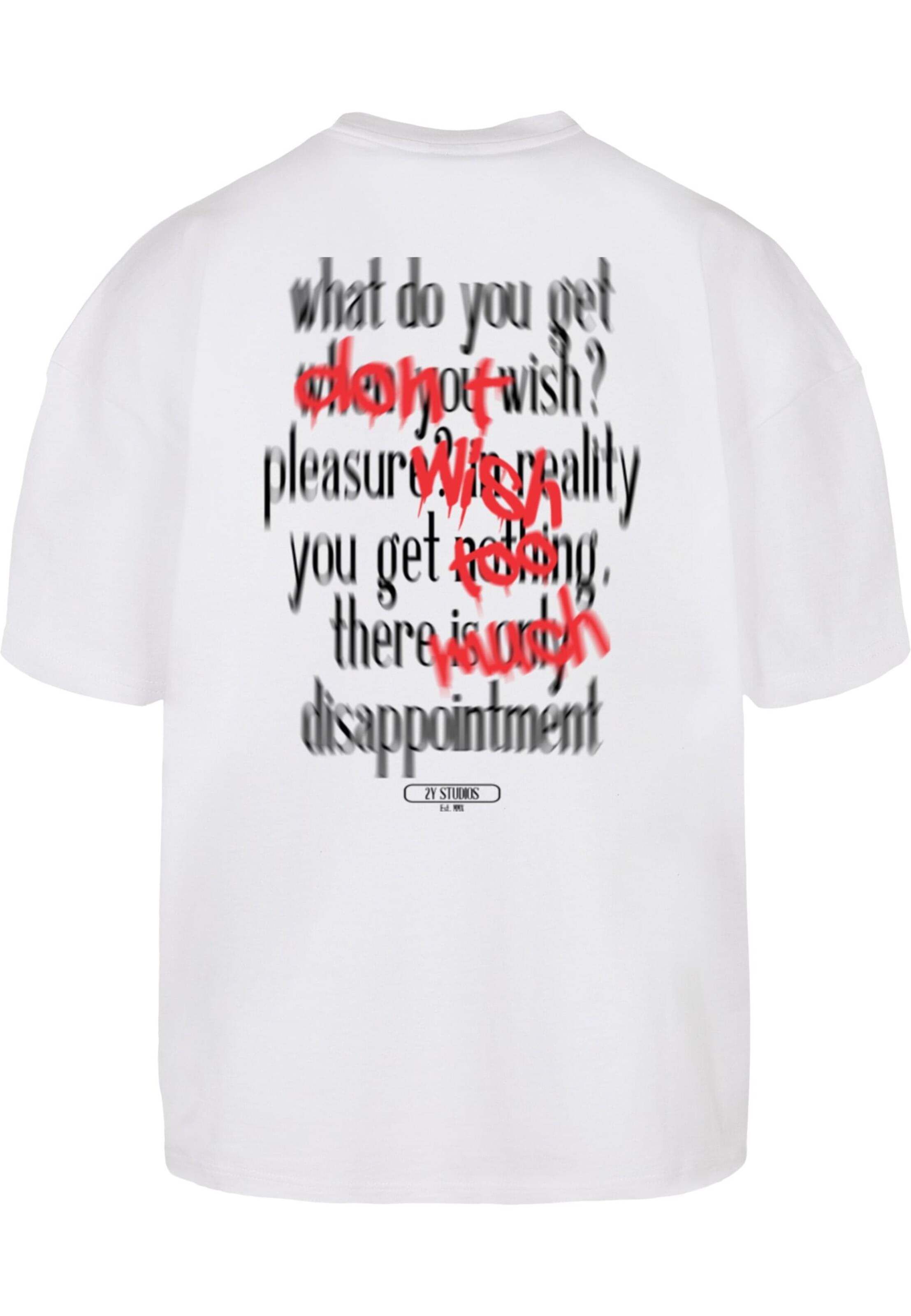 Maglietta 'Don't Wish' di 2Y Studios in bianco