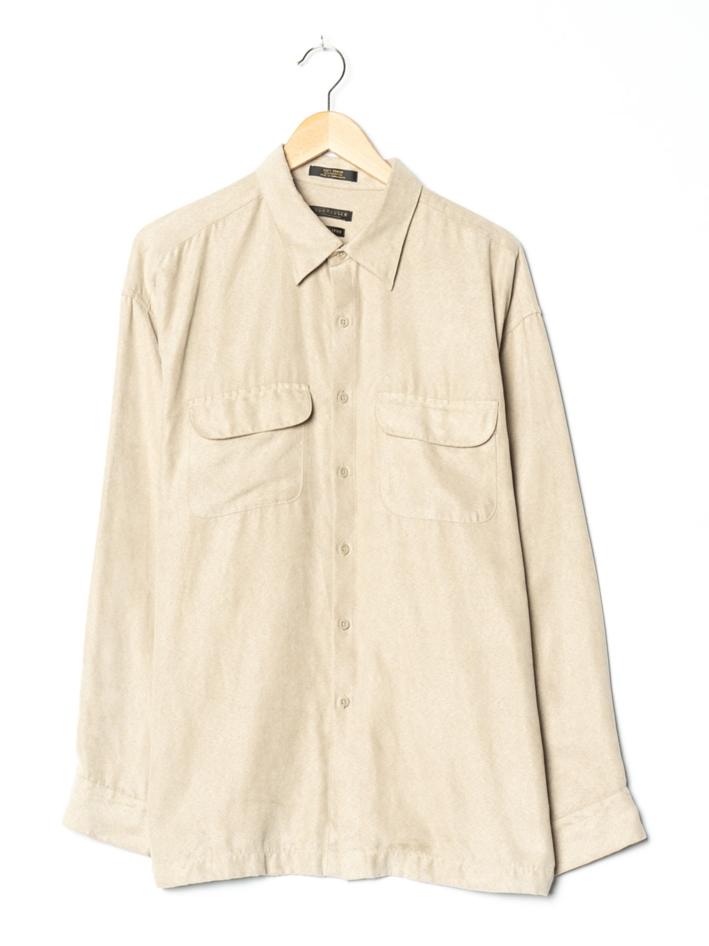 Van Heusen Herren Klassisches Hemd – Popeline, Normale Passform – Pflegeleicht Mit Button-Down-Kragen