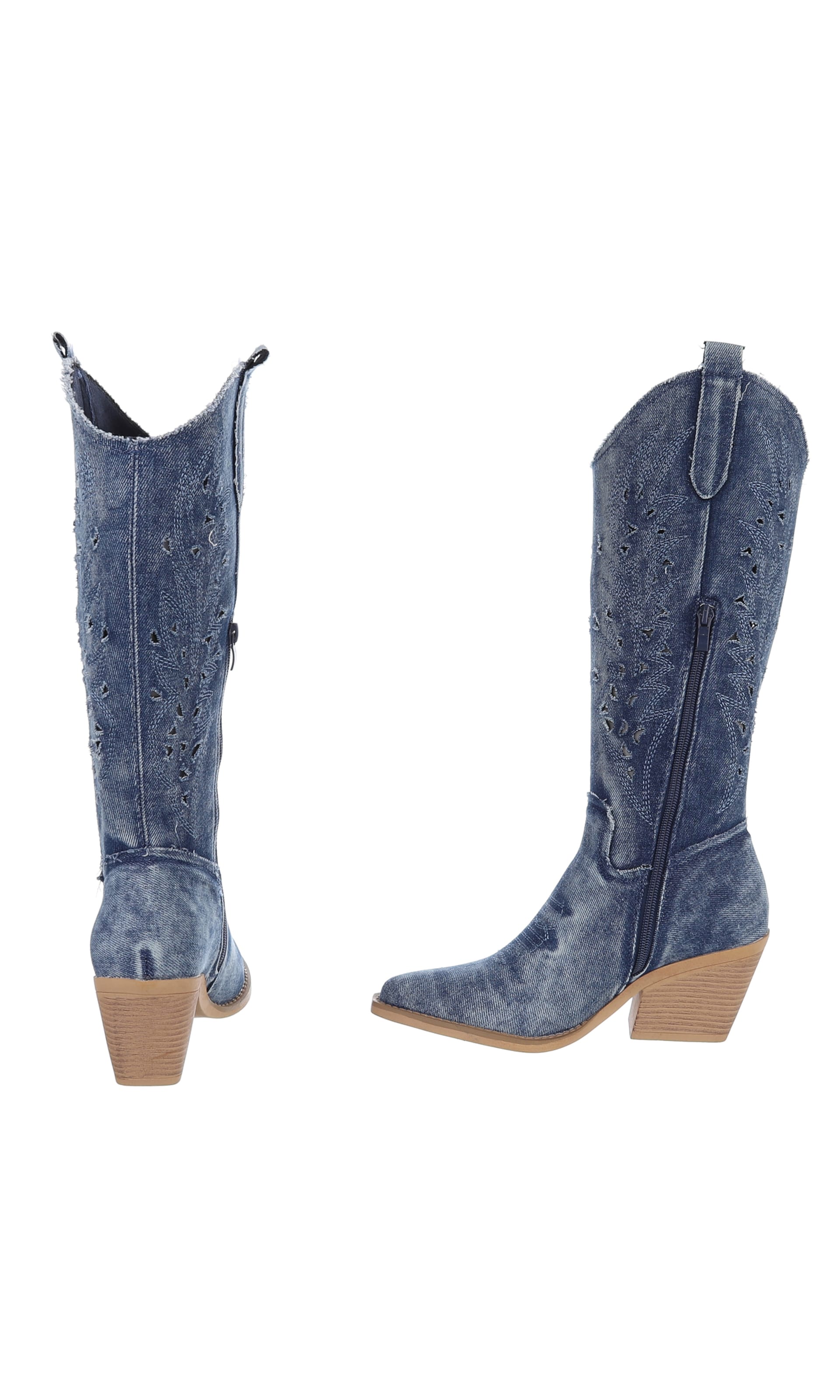 Ital-Design Cowboy Boots in Blue