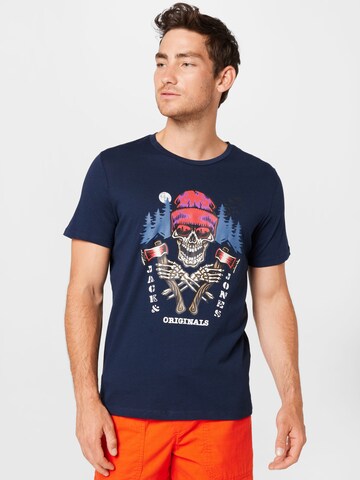 JACK & JONES Shirt 'Captain' in Blauw: voorkant