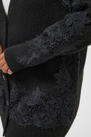 KAFFE CURVE Knit cardigan 'Siffa' in Black
