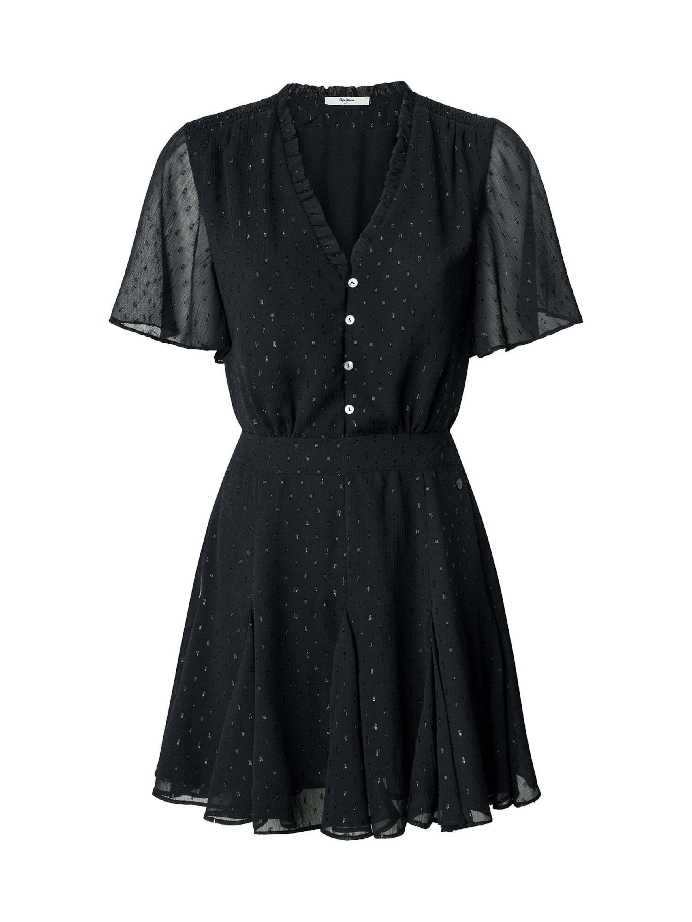 Pepe Jeans Jurk 'Anubis' in Zwart: voorkant