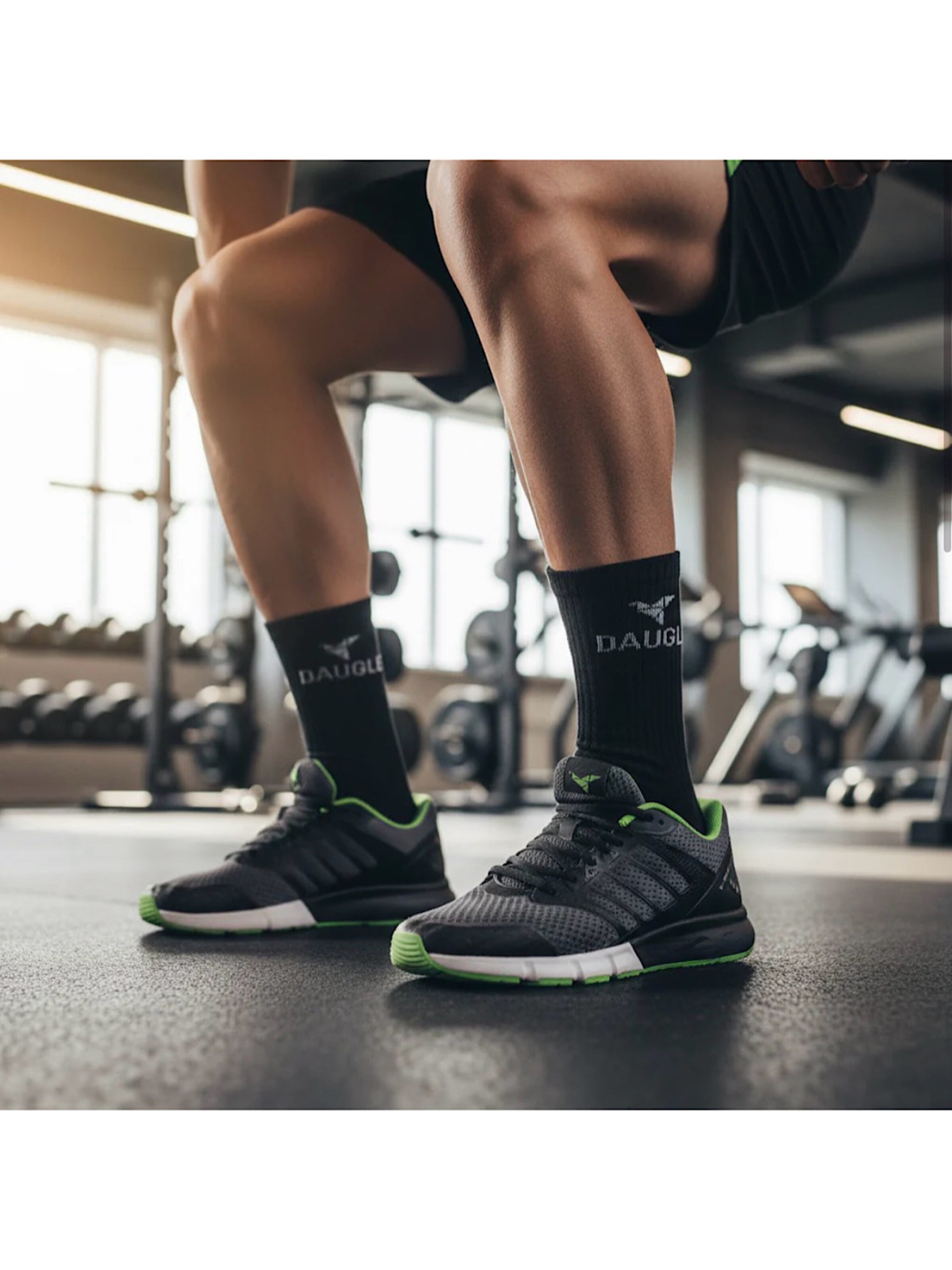 DAUGLE Urheilusukat 'DAUGLE Athletic Training Socks' värissä musta