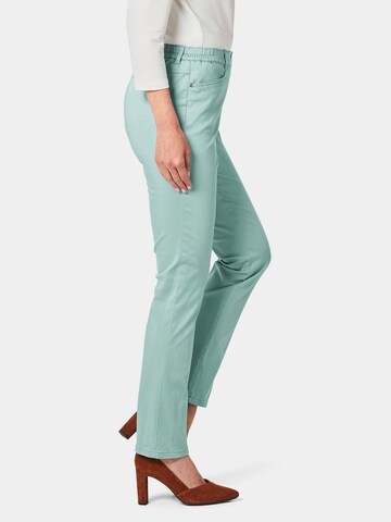 Goldner Slim fit Trousers 'Carla' in Green