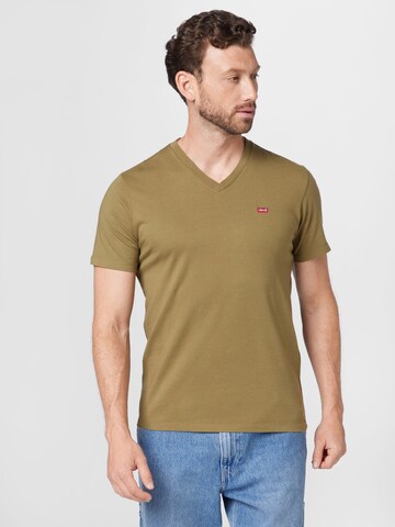 LEVI'S ® Футболка 'Original HM Vneck' в Зеленый: спереди