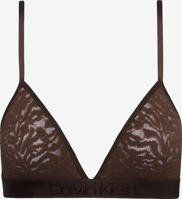 Calvin Klein Underwear Triangle Bra 'Intrinsic' in Brown: front