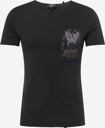 Key Largo Shirt 'GOD OF SPEED' in Black: front