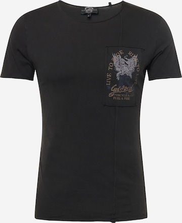 Key Largo Shirt 'GOD OF SPEED' in Zwart: voorkant