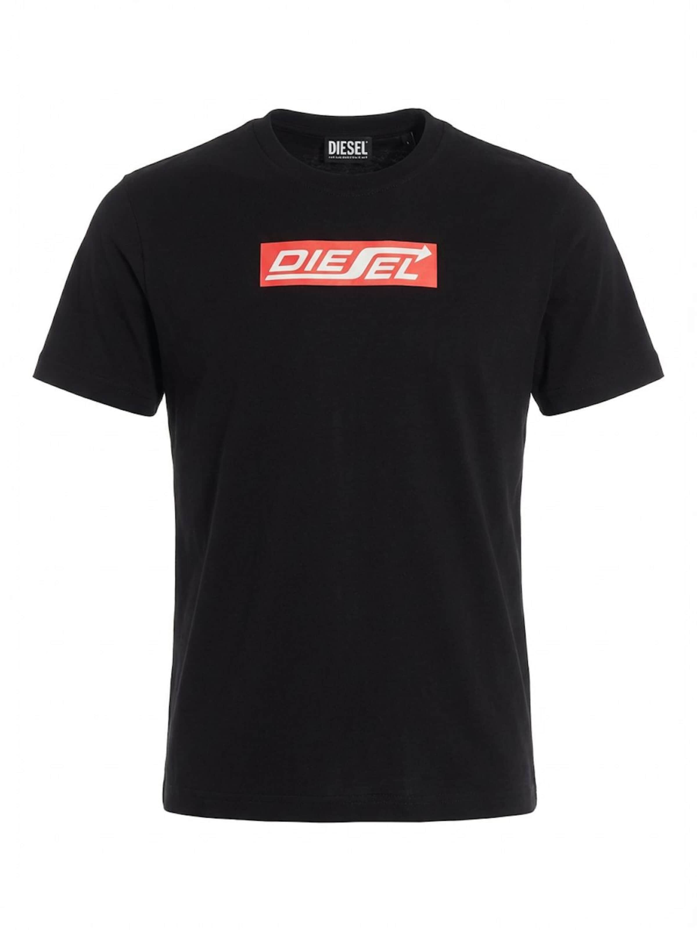 DIESEL Shirt 'T-DIEGOR-HS1' in M in de kleur Zwart, Productweergave
