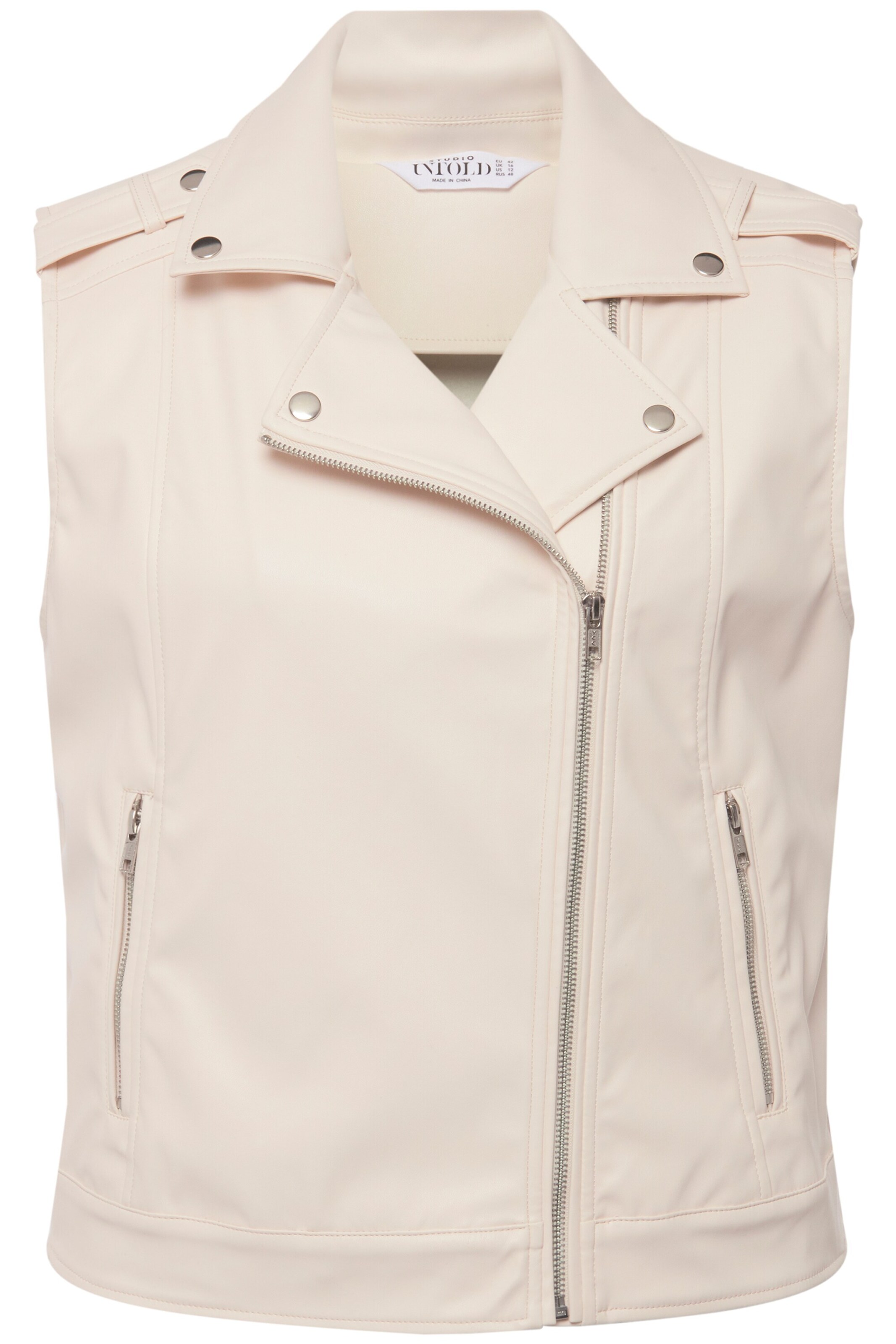 Studio Untold Weste in Beige: Vorderseite