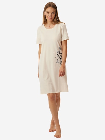Chemise de nuit ' Nightwear ' uncover by SCHIESSER en beige : devant