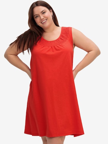 SHEEGO Dress in Red: front