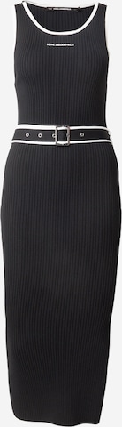 Karl LagerfeldPletena haljina - crna boja: prednji dio