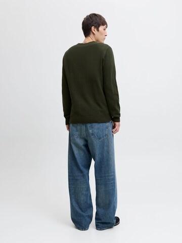 JACK & JONES Trui 'JJEGlobe' in Groen