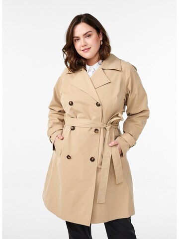 Cappotto di mezza stagione 'Mpalma' di Zizzi in beige: frontale