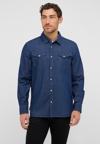 MUSTANG Comfort Fit Hemd 'Style Duver' in Blau: Vorderseite