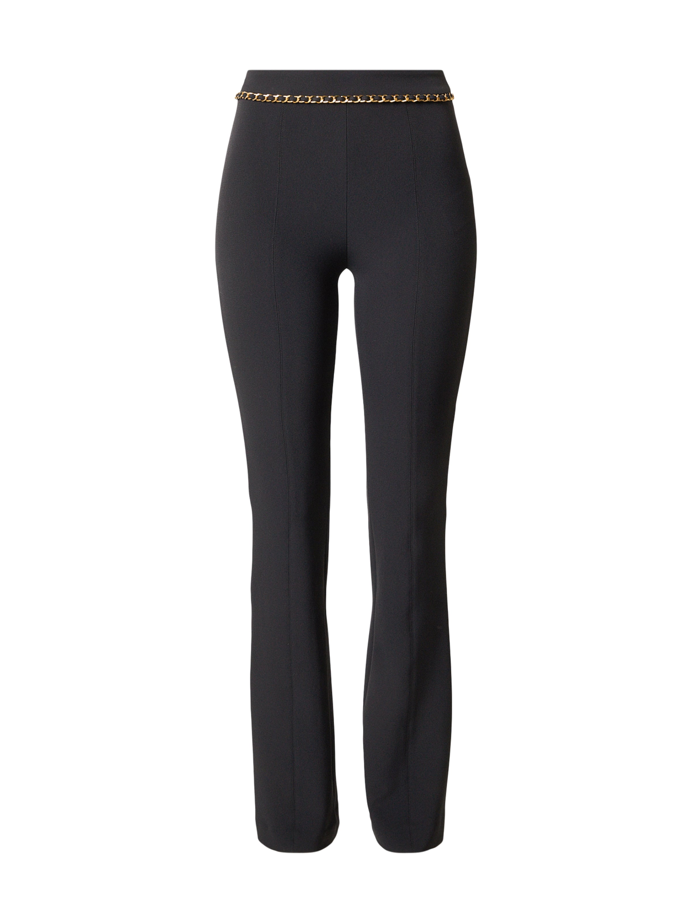 GUESS by Marciano Rozkloszowany krój Spodnie 'MAYE' w kolorze czarny: przód