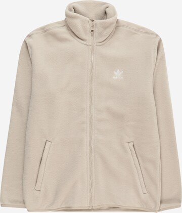 ADIDAS ORIGINALS Fleece jas 'Fleece' in Beige: voorkant