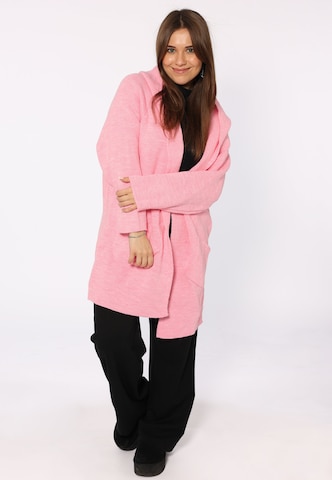 Zwillingsherz Fleece jacket in Pink: front