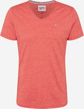 Coupe regular T-Shirt 'Jaspe' Tommy Jeans en rouge : devant