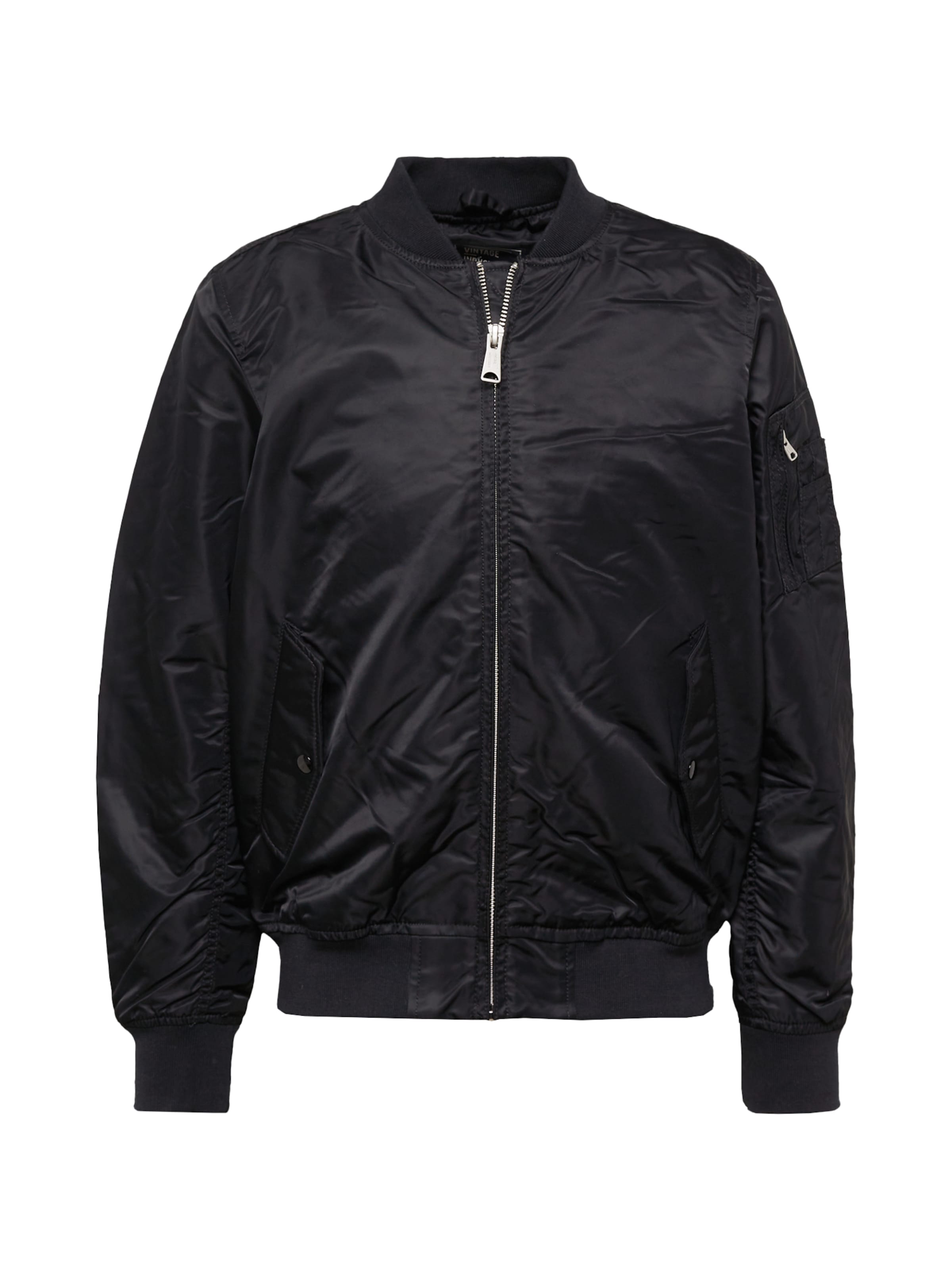 Vintage Industries - Casaco meia-estação em preto: frente