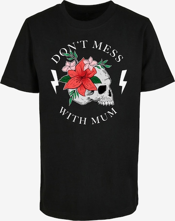 ABSOLUTE CULT Shirt 'Mother's Day - Dont Mess With Mum' in Black: front