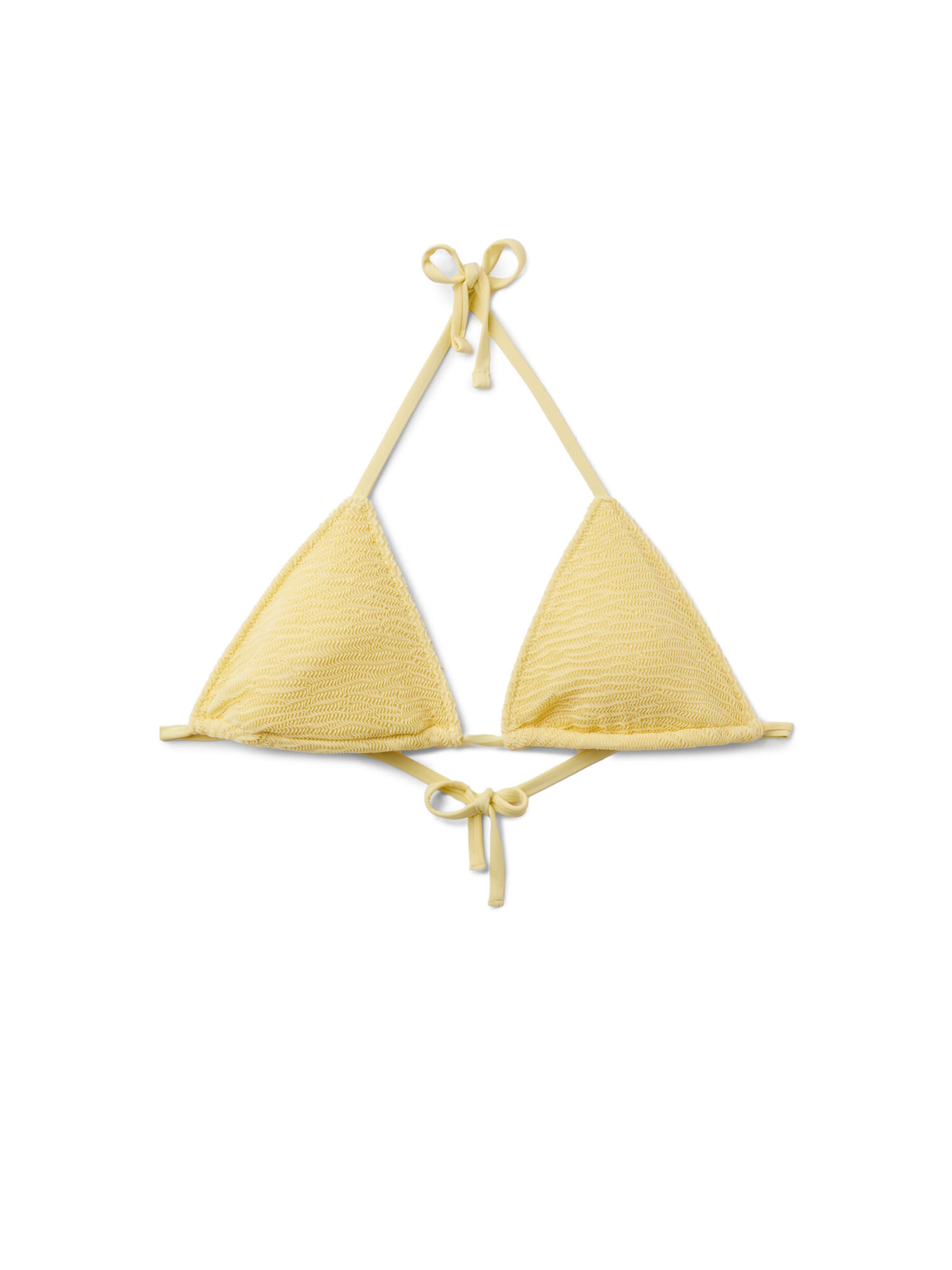 CALZEDONIA Triangel Bikinitop 'Crinckle Waves' in Gelb: Vorderseite