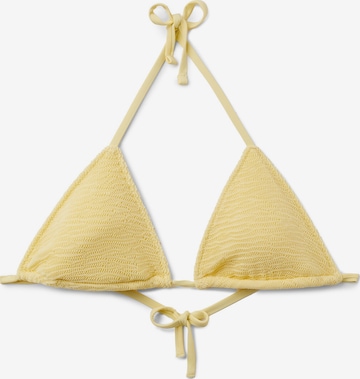 CALZEDONIA Triangel Bikinitop 'Crinckle Waves' in Gelb: Vorderseite