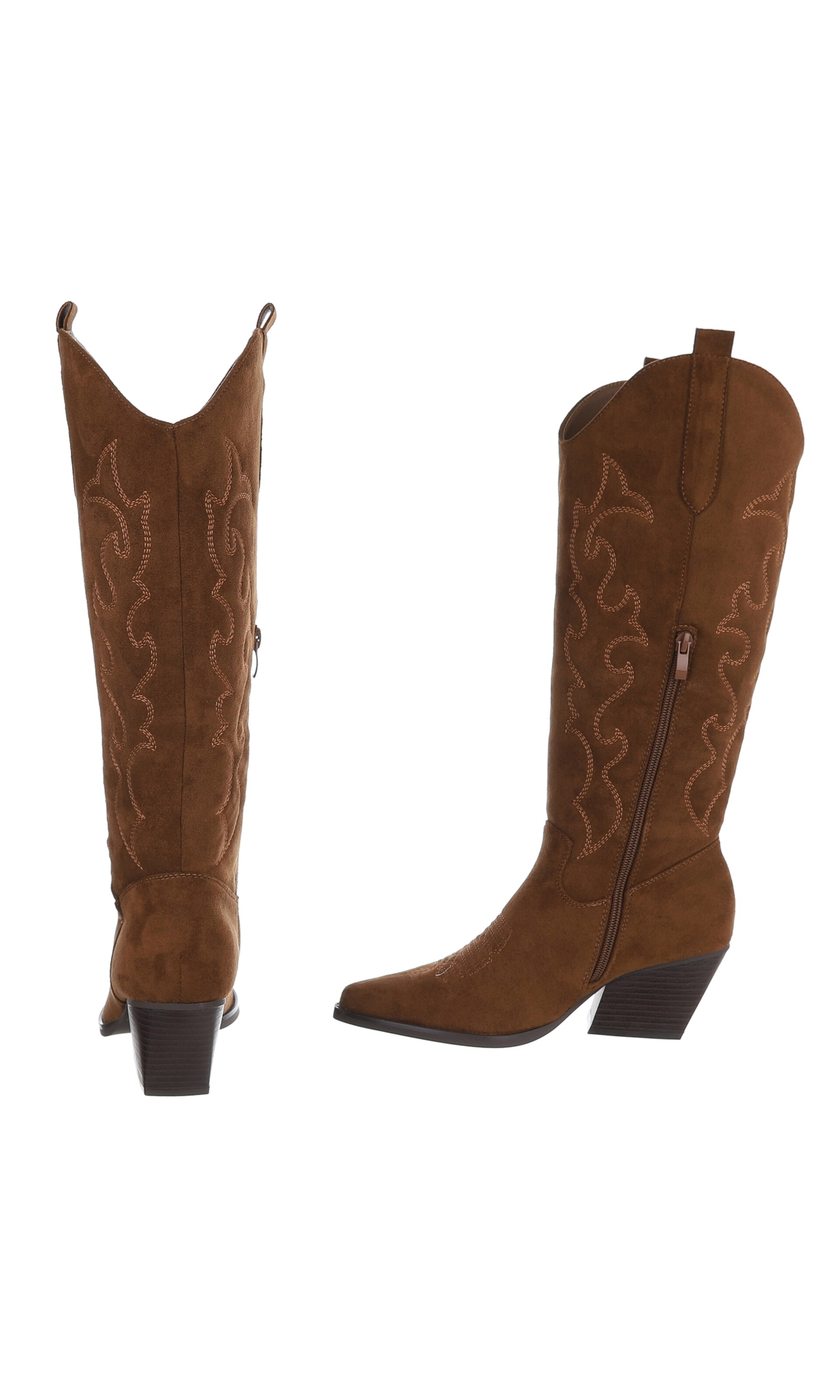 Ital-Design Cowboystiefel in Braun