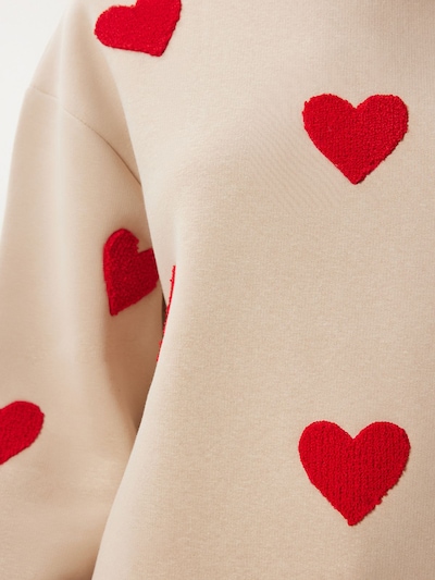 Happiness İstanbul Sweatshirt i beige / röd, Produktvy
