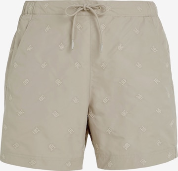 Shorts de bain Tommy Hilfiger Underwear en beige : devant