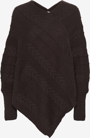 Cape 'Holiday' Cream en marron : devant