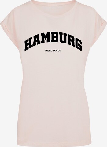 Maglietta 'Hamburg' di Merchcode in rosa: frontale