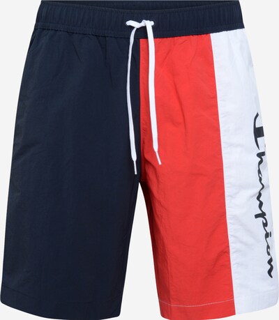 Champion Authentic Athletic Apparel Badeshorts in navy / rot / weiß, Produktansicht