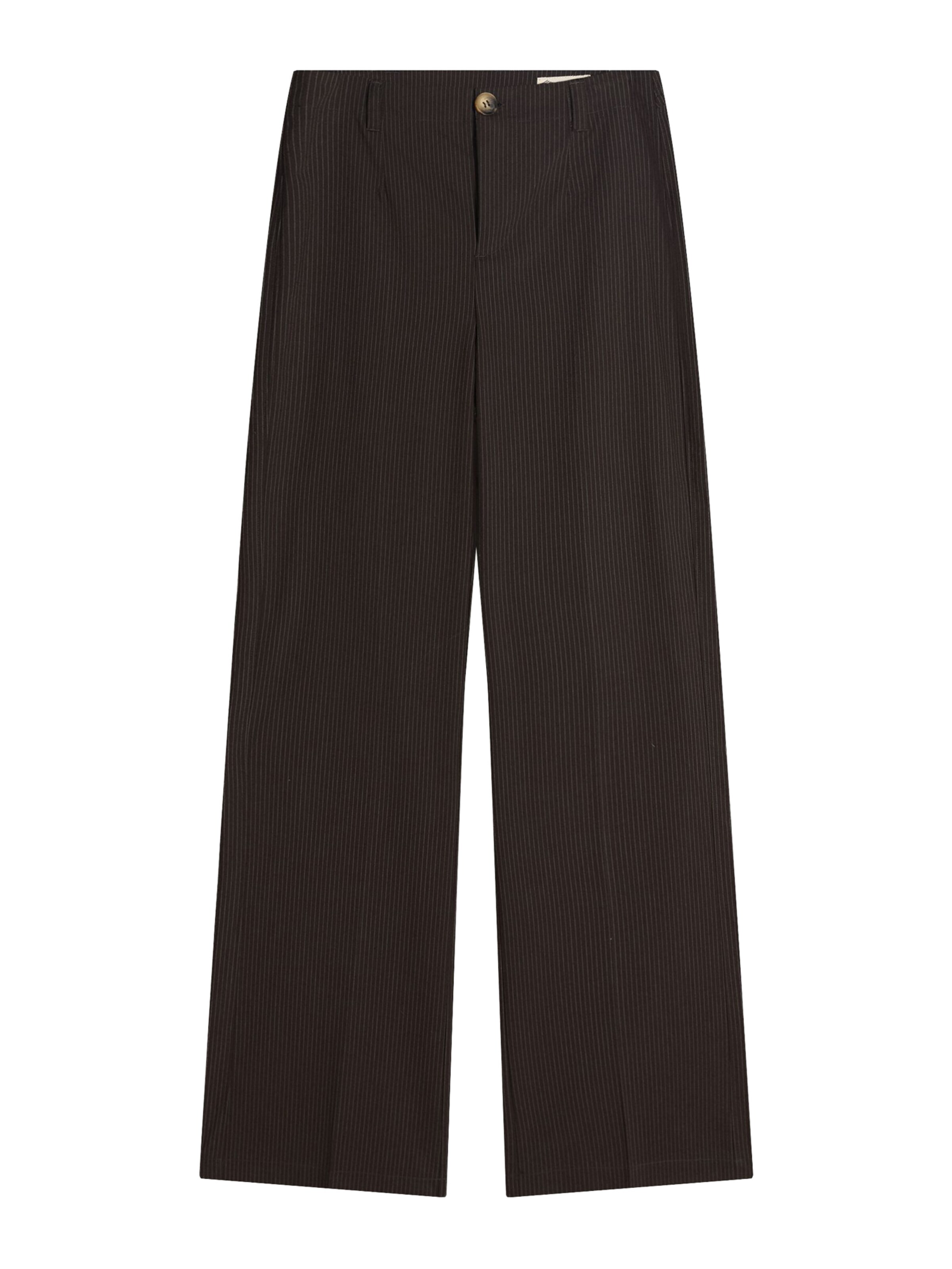 Wide Leg Pantalon Bershka en marron : devant