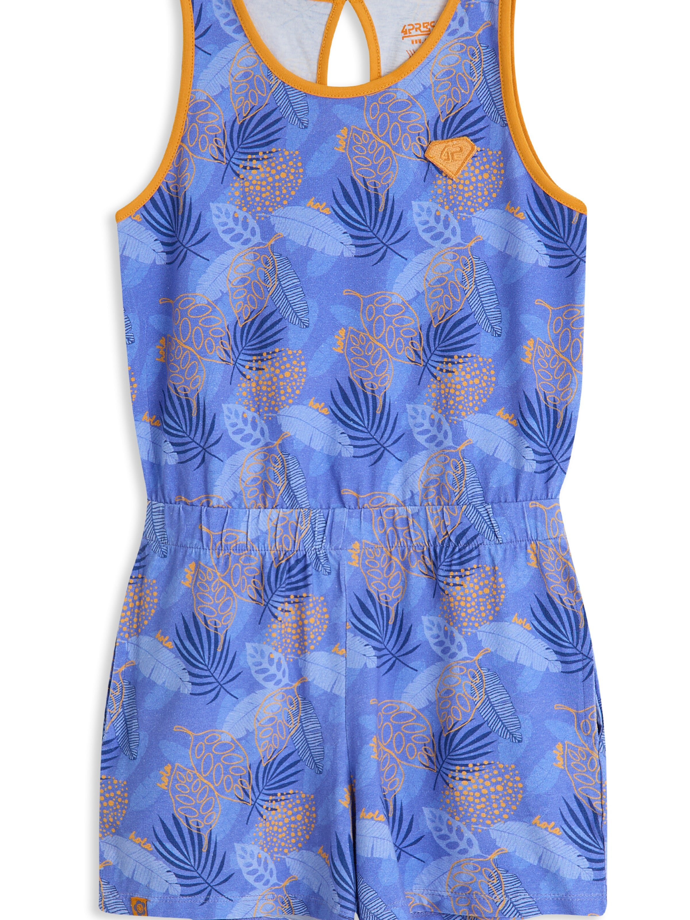 4PRESIDENT Dungarees 'Nicia Aop' in Blue: front