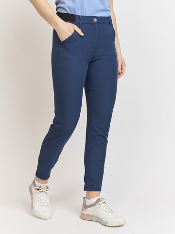 Backtee Regular Pants in Blue: front