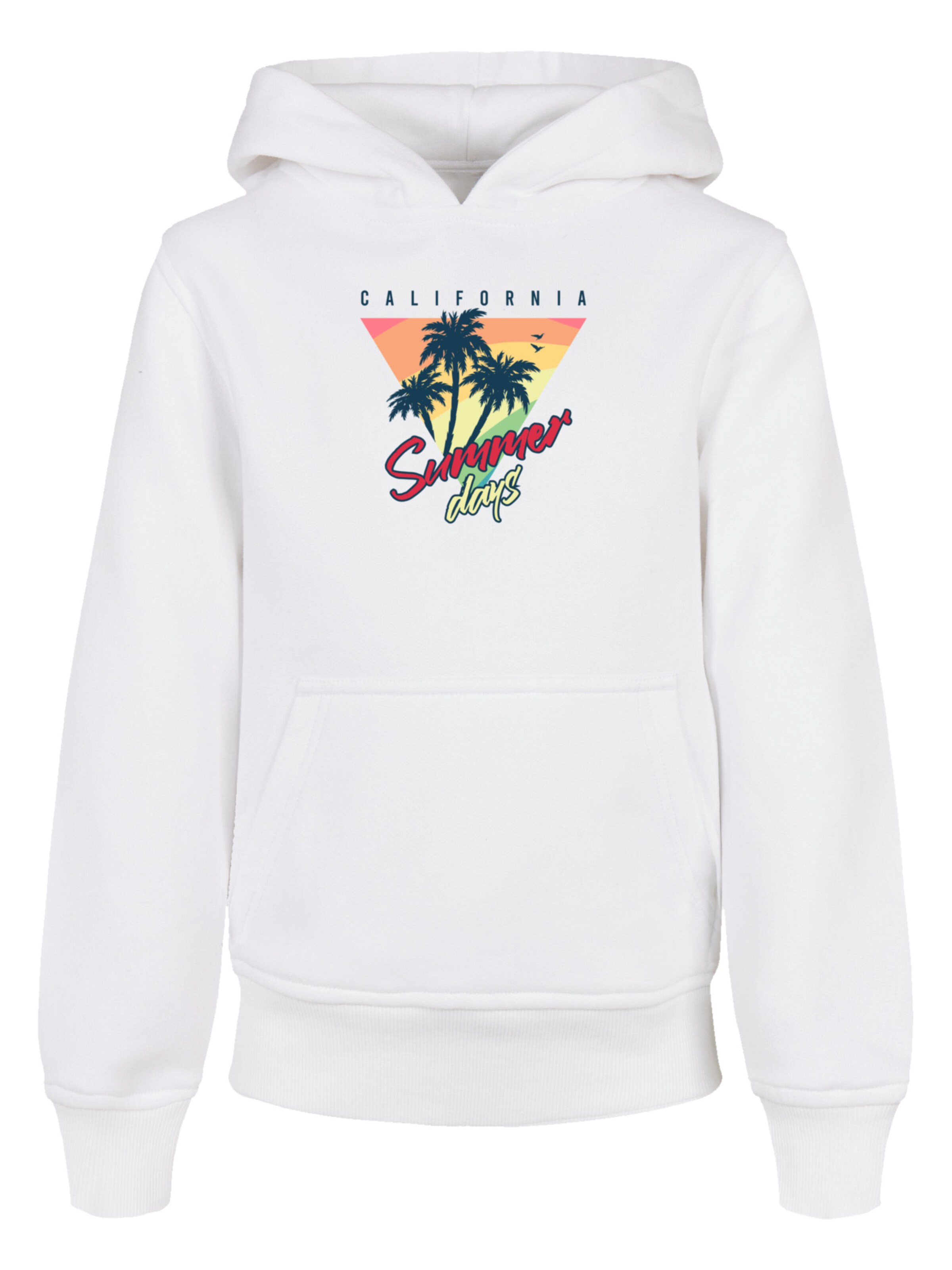 F4NT4STIC Sweatshirt 'California Summer Days Palm' in White: front