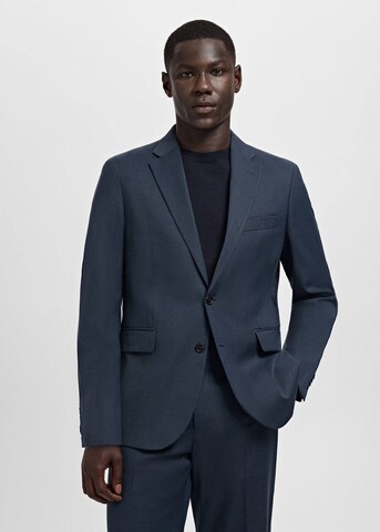MANGO MAN Regular Fit Sakko 'London' in Blau: Vorderseite