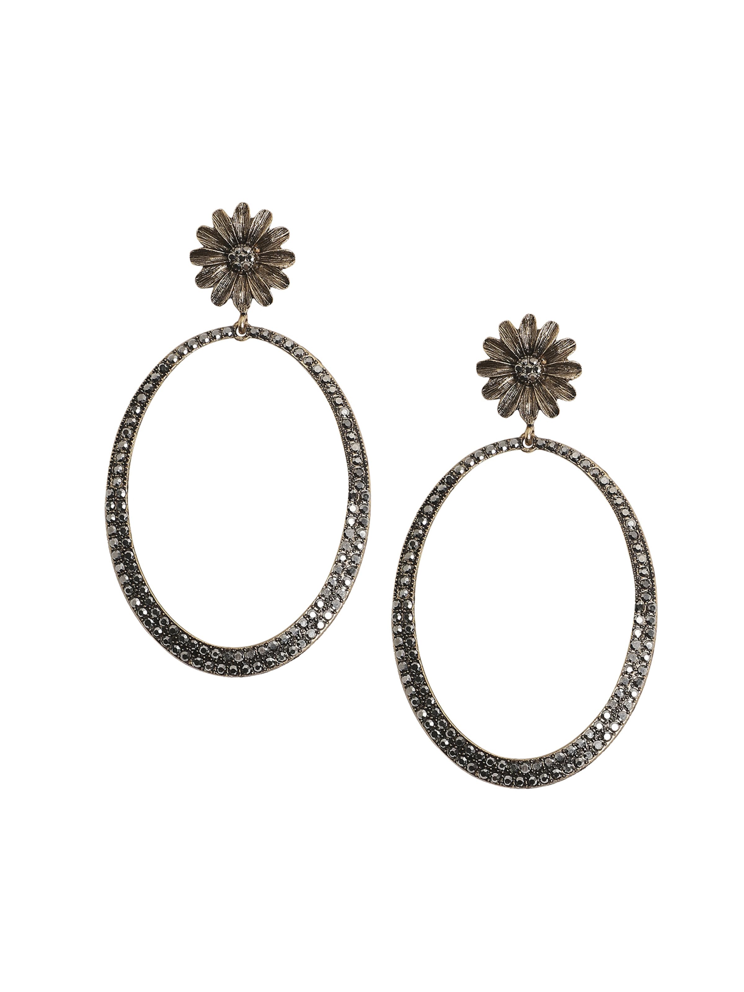 SOHI Uhani ' Latoya ' | srebrna barva: sprednja stran