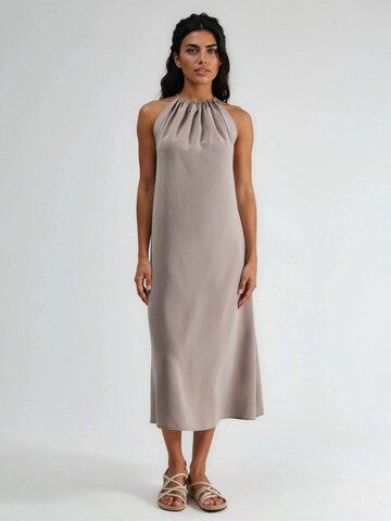 Busem Dress in Brown: front