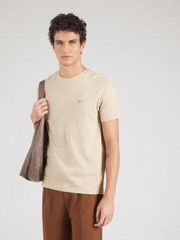 T-Shirt GANT en beige : devant
