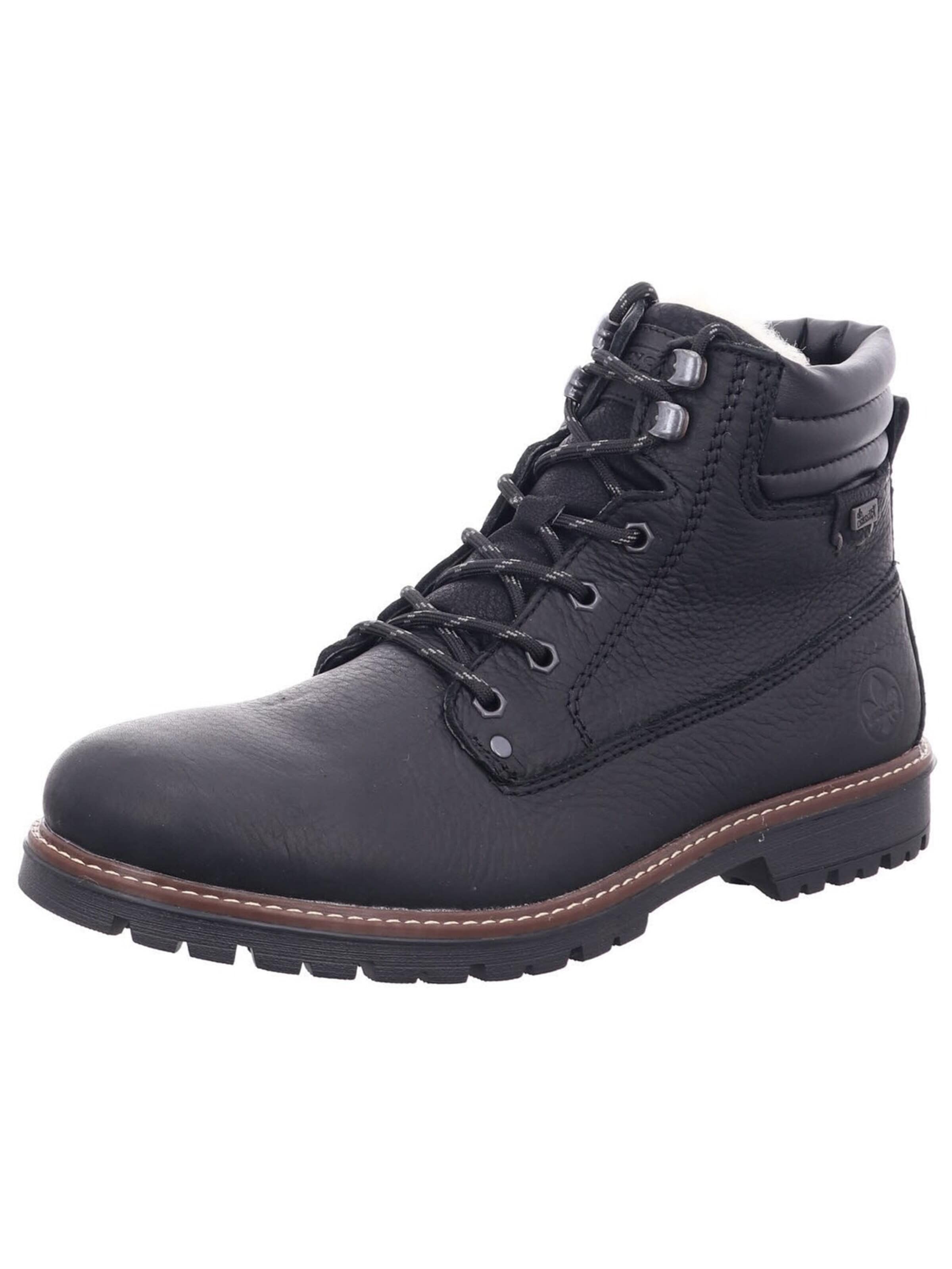 Rieker Boots 'Stiefeletten/Boot Herren F3600-00 (G1/2) (1084944) Kunststoff (Synthetik) in schwarz' in Black: front